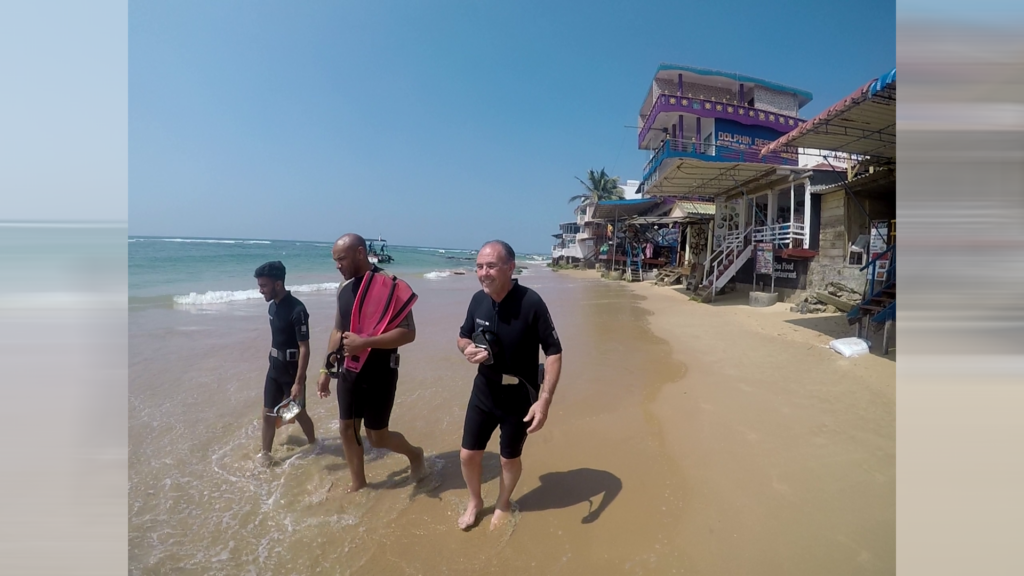 Darrel Ellis scuba diving in Sri Lanka